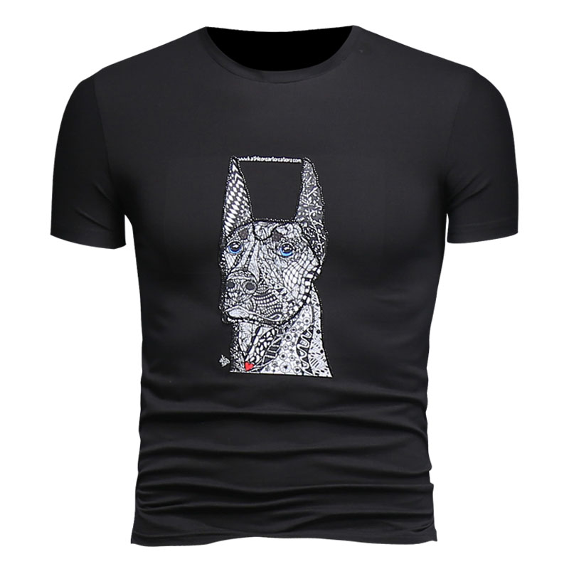 帅气潮牌男T恤2018年轻夏装青少年短袖T恤个性帅气男装半袖男体恤