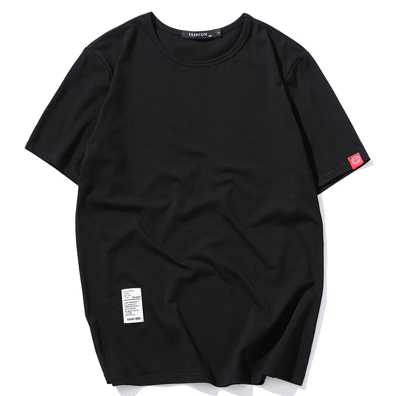 夏款纯色短袖T恤韩版学生修身百搭半袖T恤青年加肥加大码男装5XXL