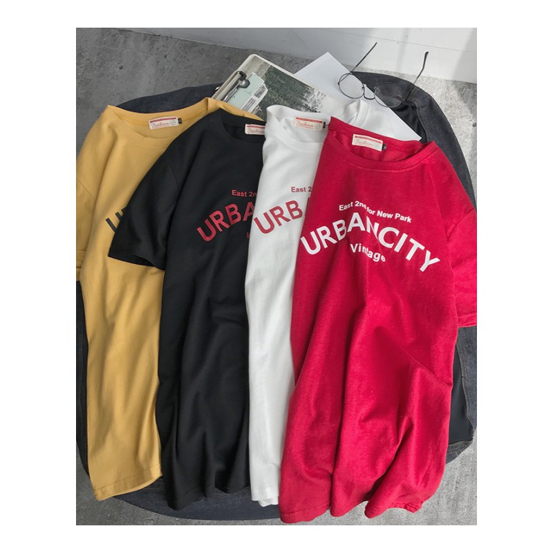 2018夏款年轻潮人帅气休闲青少年韩版四色帅气短袖创意短袖T恤