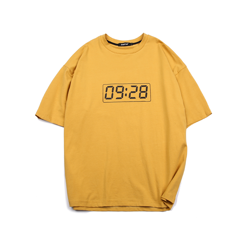 年轻短袖T恤圆领宽松白色半袖男装体恤夏季学生衣服韩版情侣潮