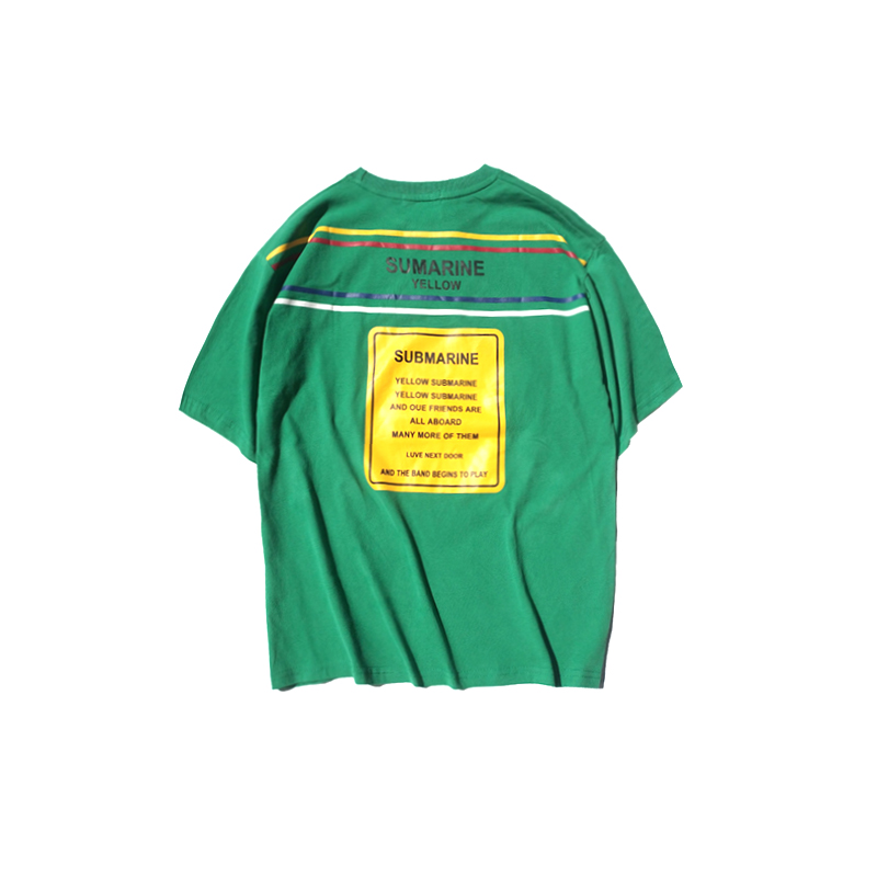 夏季年轻学院风字母短袖T恤男韩版宽松五分体恤学生班服帅气上衣