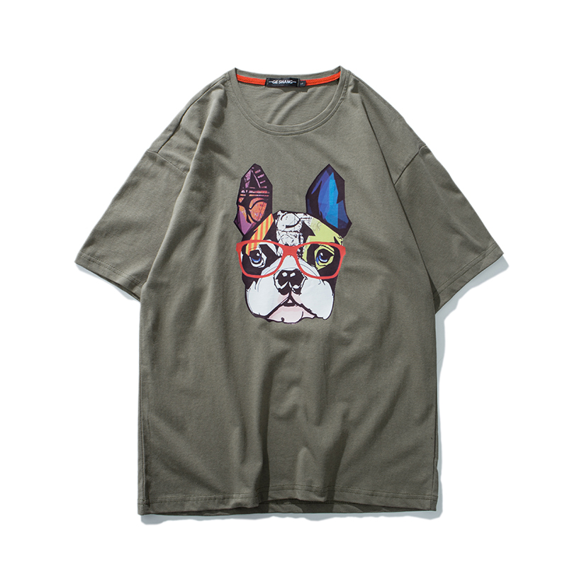 短袖T恤男韩版青年学生圆领宽松男士夏季帅气潮牌半袖体恤上衣服