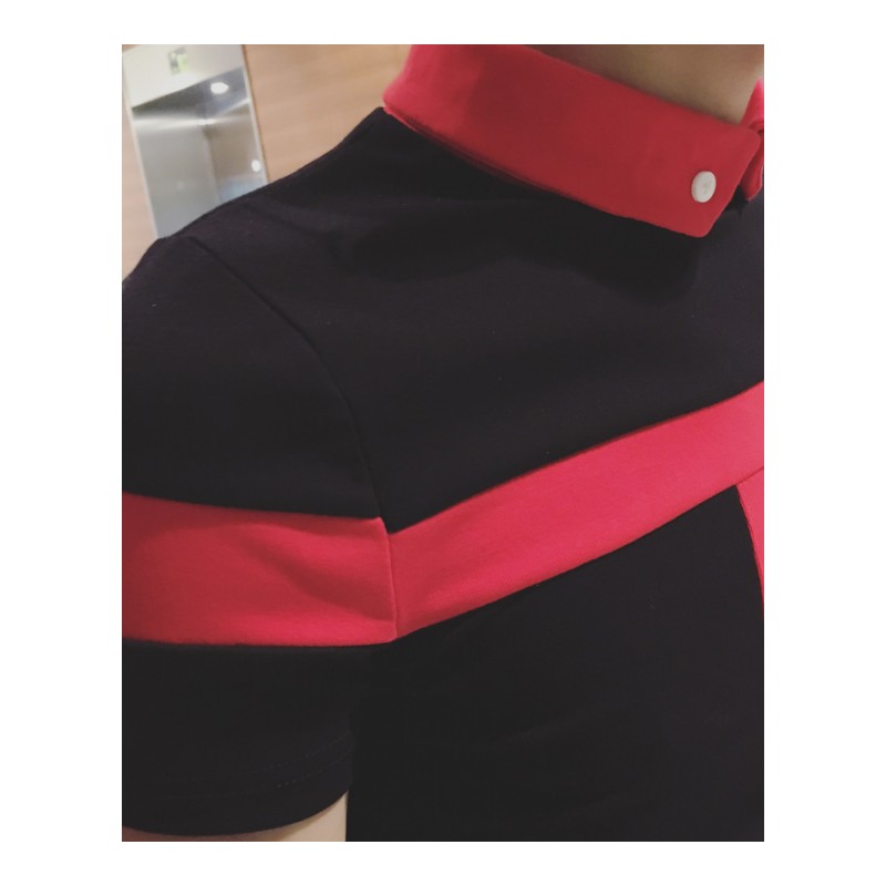 2018夏polo短袖T恤男个红仙洋个性半袖社会精神小伙修身上衣t