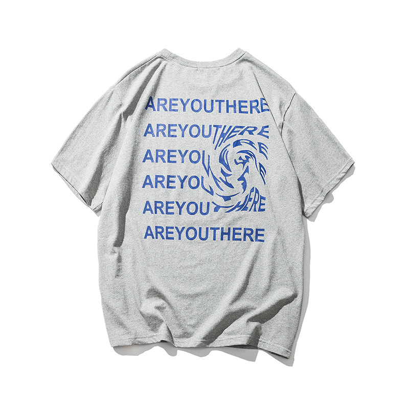 日系港风夏季嘻哈字母学生青少年字母印花短袖宽松T恤百搭tee半袖