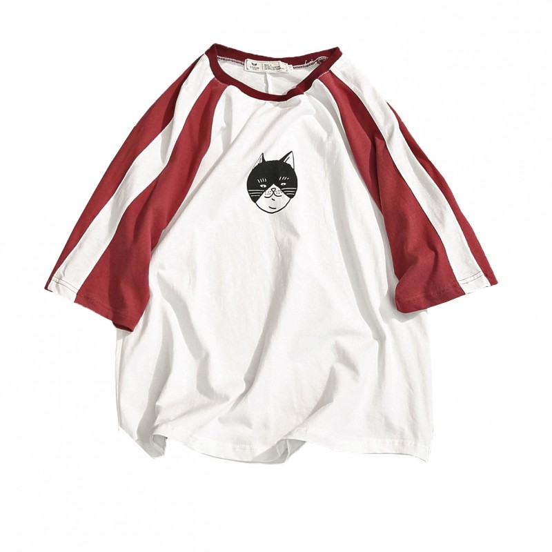 2018夏季年轻衣服男韩版帅气短袖圆领宽松休闲情侣半袖T恤情侣装