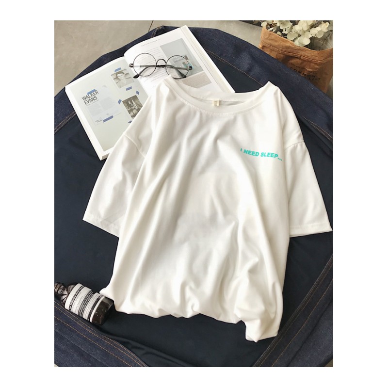 夏装原宿bf风欧美潮牌港风宽松嘻哈短袖T恤衫男女韩版情侣上衣服