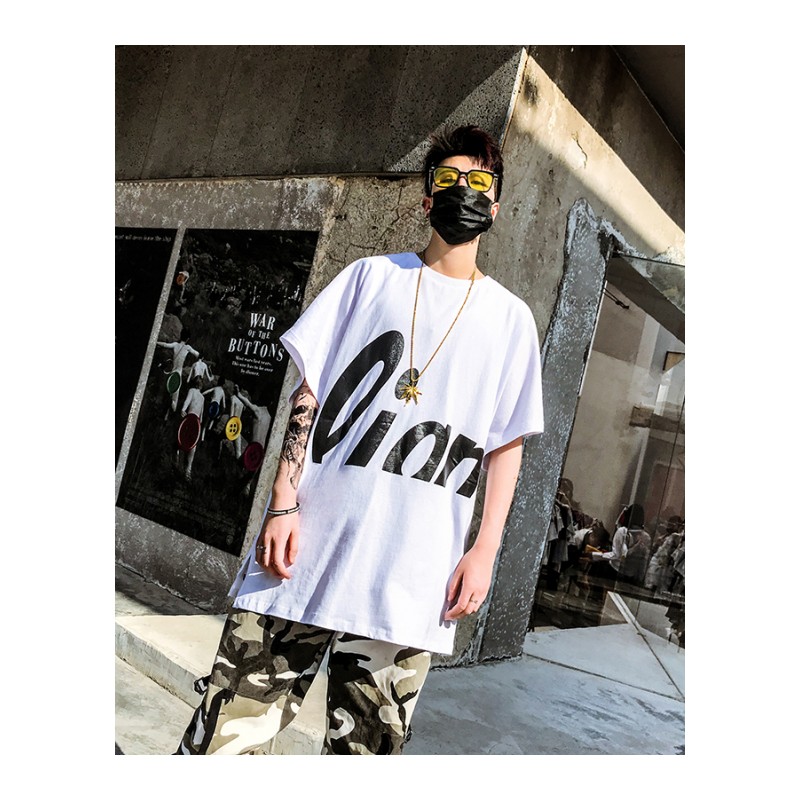 日韩风风个性宽松短袖T恤欧美街头嘻哈潮牌半袖男女青少年