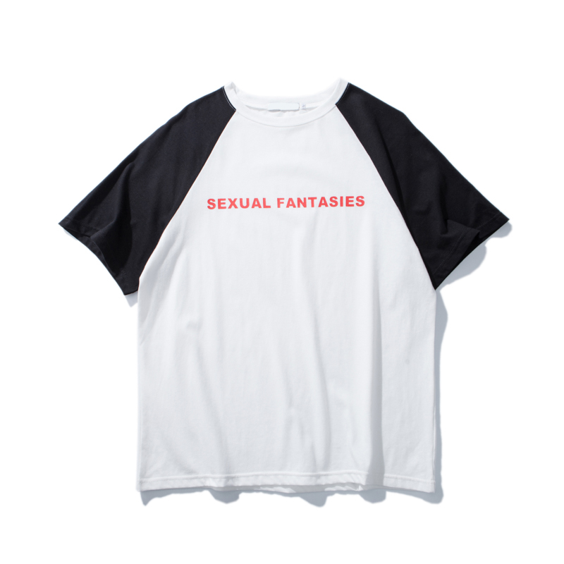 2018港系年轻夏季年轻情侣宽松短袖棉T恤韩版BF风字母男士体恤潮