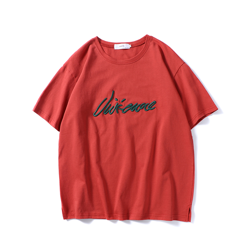 原宿短袖T恤男2018夏季韩版帅气bf风情侣体恤学生宽松圆领打底衫