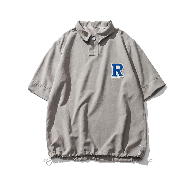 2018男装夏季文艺宽松情侣POLO衫男士短袖纯色休闲学生翻领潮T恤