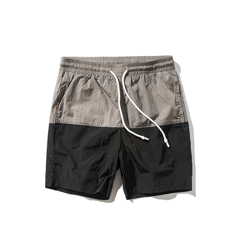 2018夏季男士短裤帅气休闲裤百搭撞色五分宽松速干裤沙滩运动裤子