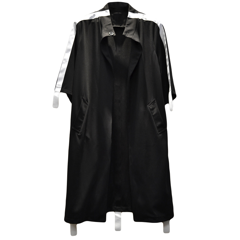 国潮型师中长袖衬衫个性春夏韩版防嗮衫青少年个性男士韩版衬衣