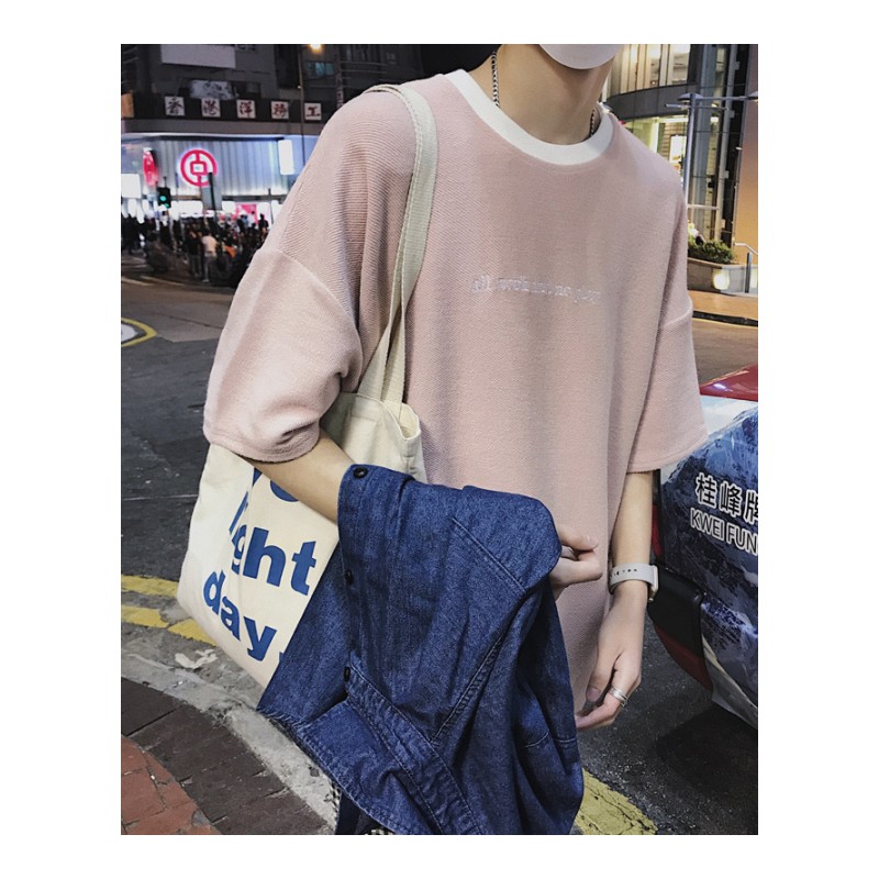 青少年男短袖T恤帅气帅气帅气港风夏季年轻休闲半袖男生百搭上衣