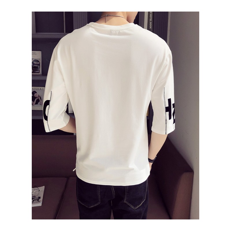 2018夏季年轻个性短袖T恤男青年韩版宽松国潮型师休闲帅气服装