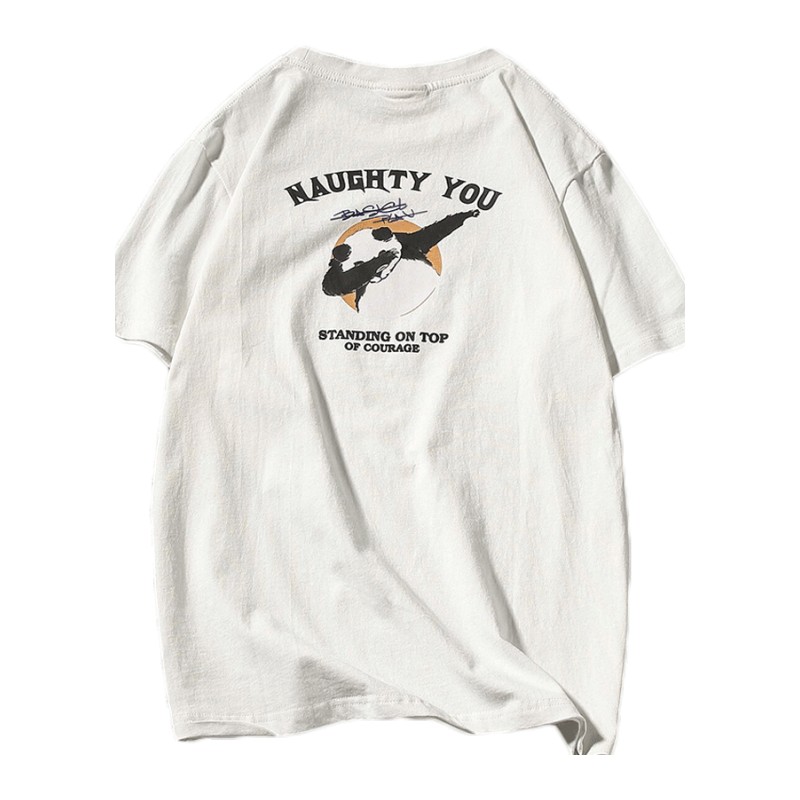 2018夏季年轻帅气帅气男休闲大码短袖T恤衫宽松韩版男士体恤上衣