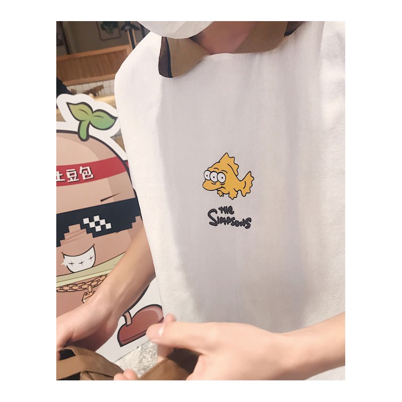 夏季港风短袖POLO衫男韩版帅气百搭原宿bf风宽松日韩风翻领半袖