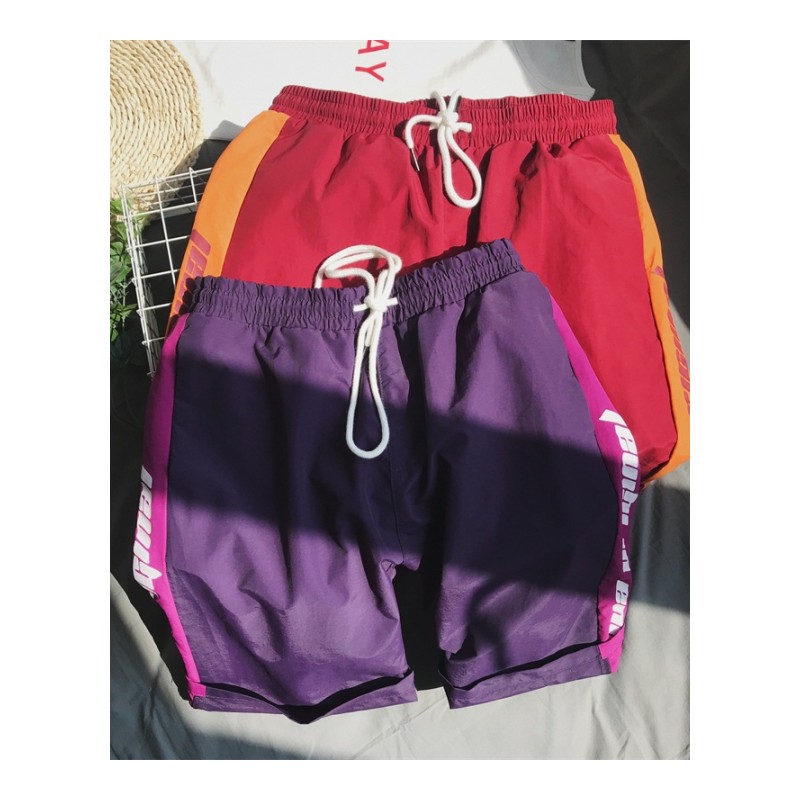 短裤男夏天休闲裤子韩版时尚运动宽松大裤衩中裤沙滩裤男士五分裤