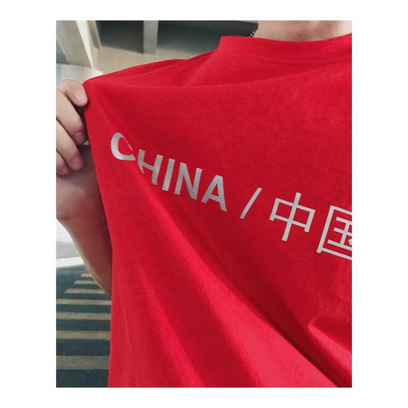 原创港风青少年宽松夜光印花针织背心夏款新款男士圆领无袖T恤衫