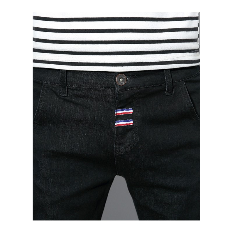 春夏男士牛仔裤男修身小脚韩版2018新款夏款九分裤青少年港风裤子