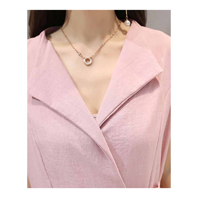 女士春夏装新品韩版显瘦时尚气质淑女温柔仙女矮个子时髦连衣裙