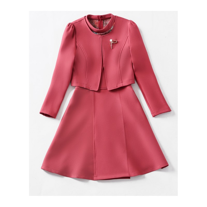 女士秋装新品女装小香风套装裙甜美韩版时尚显瘦时髦两件套连衣裙