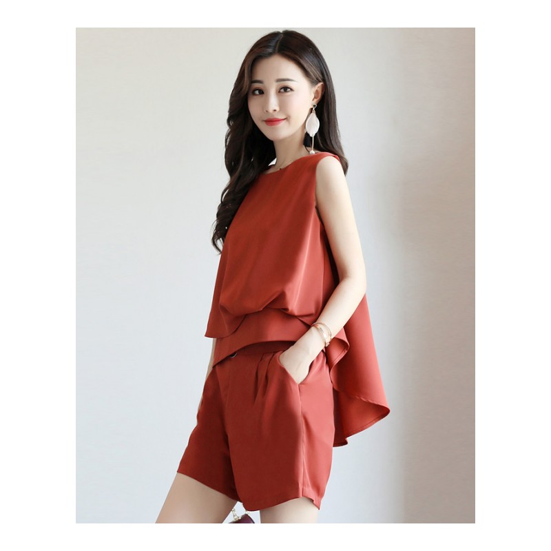 女士春夏装新品韩版女装气质时尚两件套洋气时髦短裤套装矮个子潮