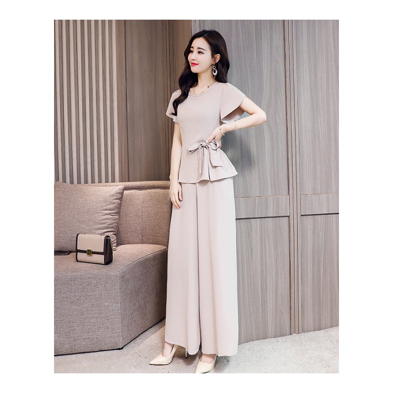 女士夏款新品港味女装小香风时髦阔腿裤套装女洋气夏天时尚两件套