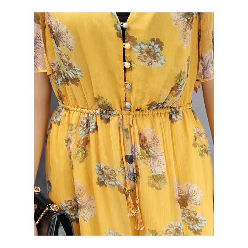 碎花阔腿连衣裤女女士夏装韩版气质高腰显瘦休闲九分套装裙连体裤