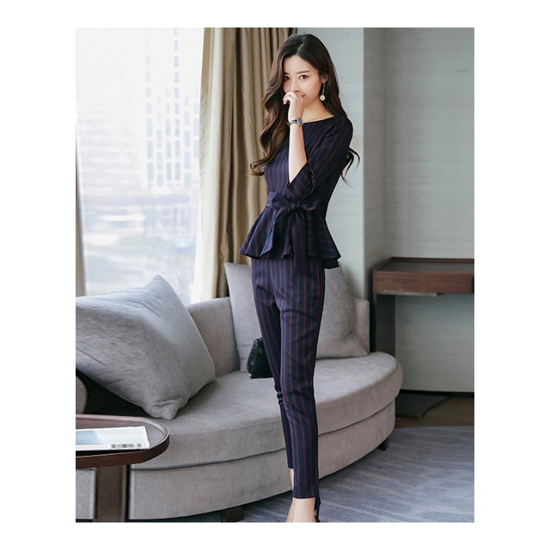 女士春夏装新品显瘦港味时髦女神范两件套气质淑女洋气显瘦套装