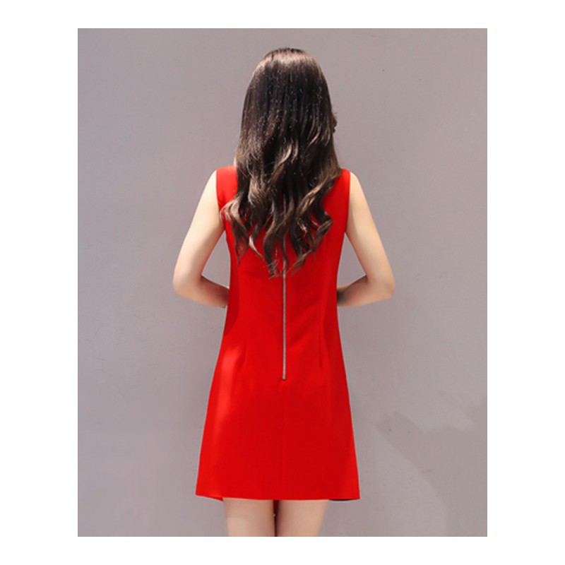 女士春夏装新品显瘦显瘦修身气质韩版时髦矮个子不规则连衣裙