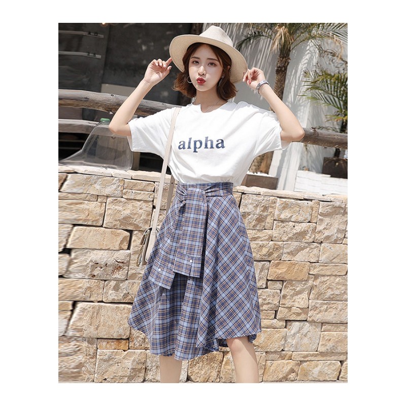 女士春夏装新品女装时尚时髦气质套装裙甜美韩版矮个子休闲两件套