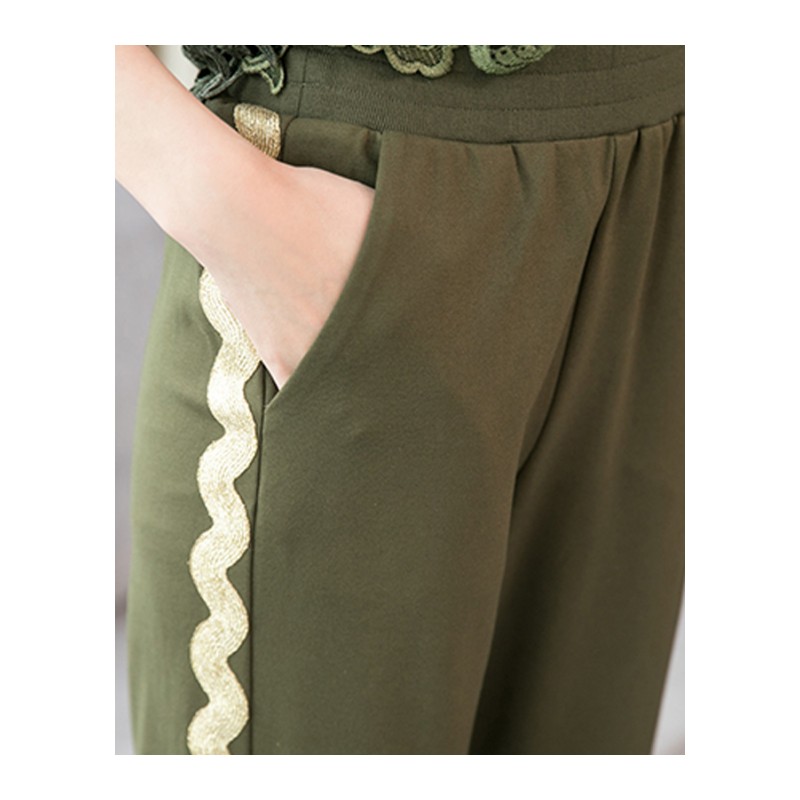 女士春夏装新品韩版坊时尚气质套装女两件套矮个子显高时髦阔腿裤