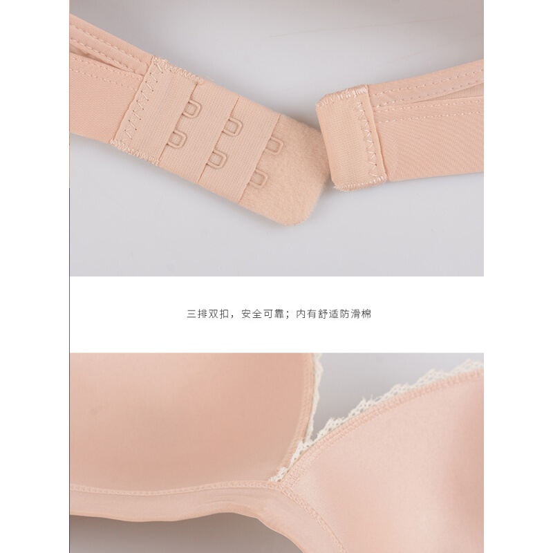 欧美大胸显小超舒适无钢圈文胸薄款女蕾丝大码无痕内衣三角杯夏