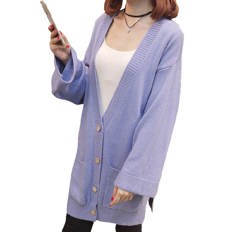 女2018新款 chic罩衫薄款复古小清新毛衣甜美粗线套头毛针织衫