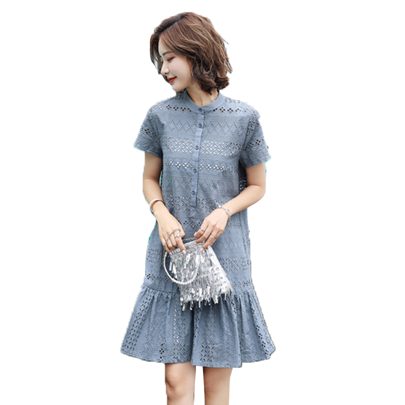女装2018新款微胖套装减龄裙子25-30岁18一夏季夏装年秋装连衣裙
