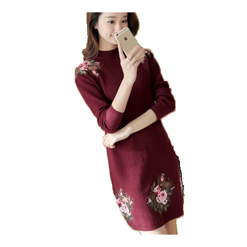 女2018新款 chic罩衫薄款复古小清新毛衣甜美粗线套头毛针织衫