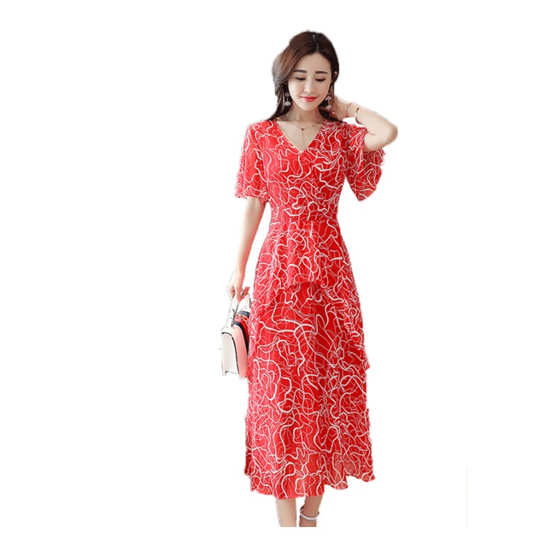 女装2018新款微胖套装减龄裙子25-30岁18一夏季夏装年秋装连衣裙