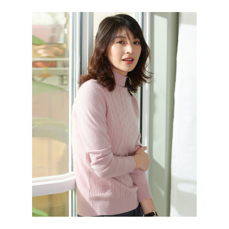 半高领山羊绒衫女套头短款纯色毛衣百搭加厚秋冬新款针织打底衫潮