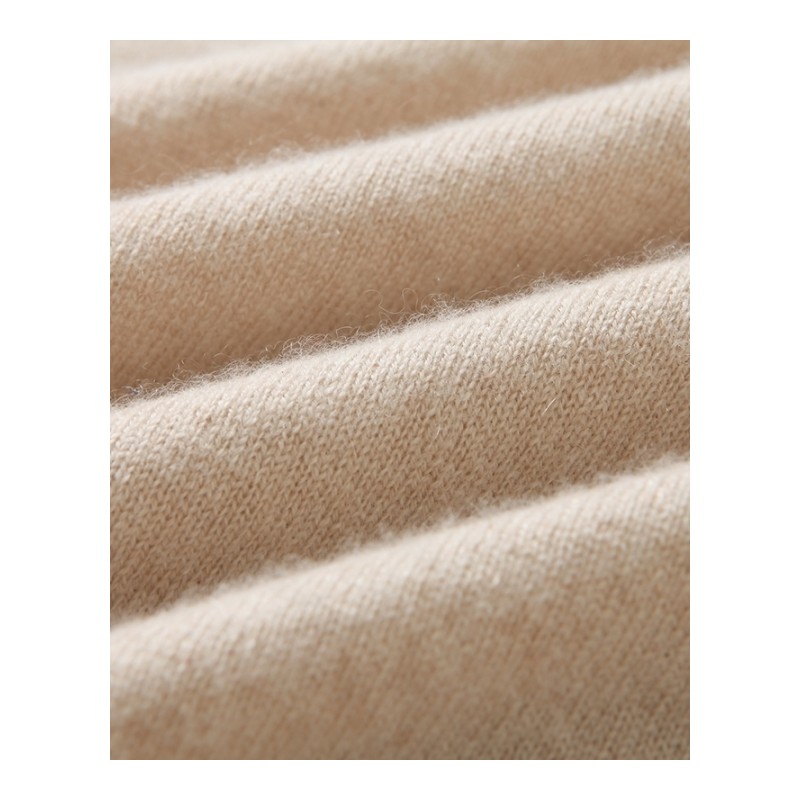 秋冬女式山羊绒衫 纯色半高领修身胸前镂空羊绒衫加厚针织毛衣