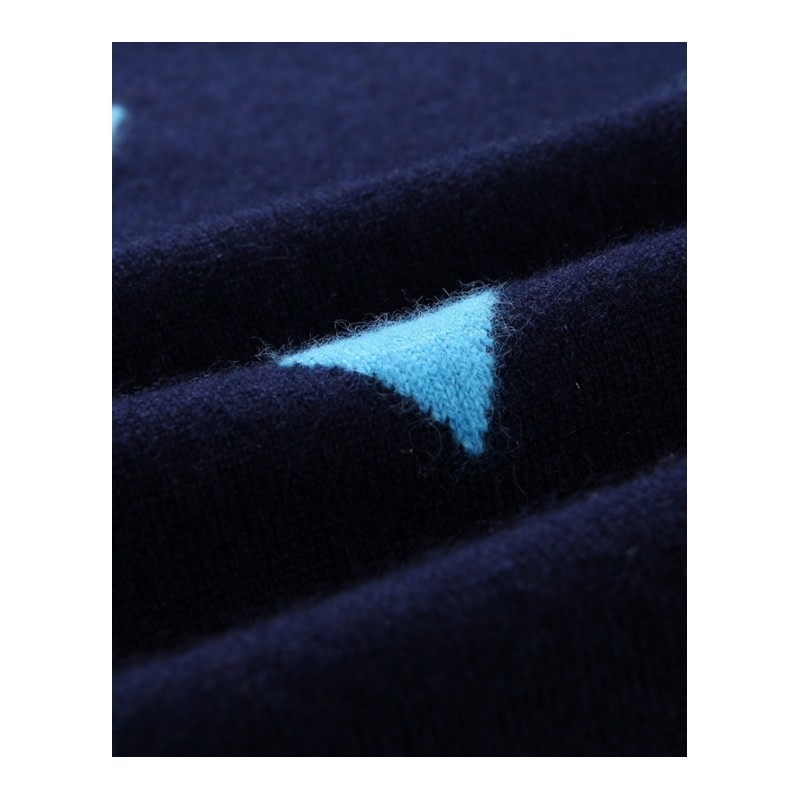 18秋冬新款套头韩版时尚显瘦圆领女羊绒衫三角山羊绒衫毛衣针织衫
