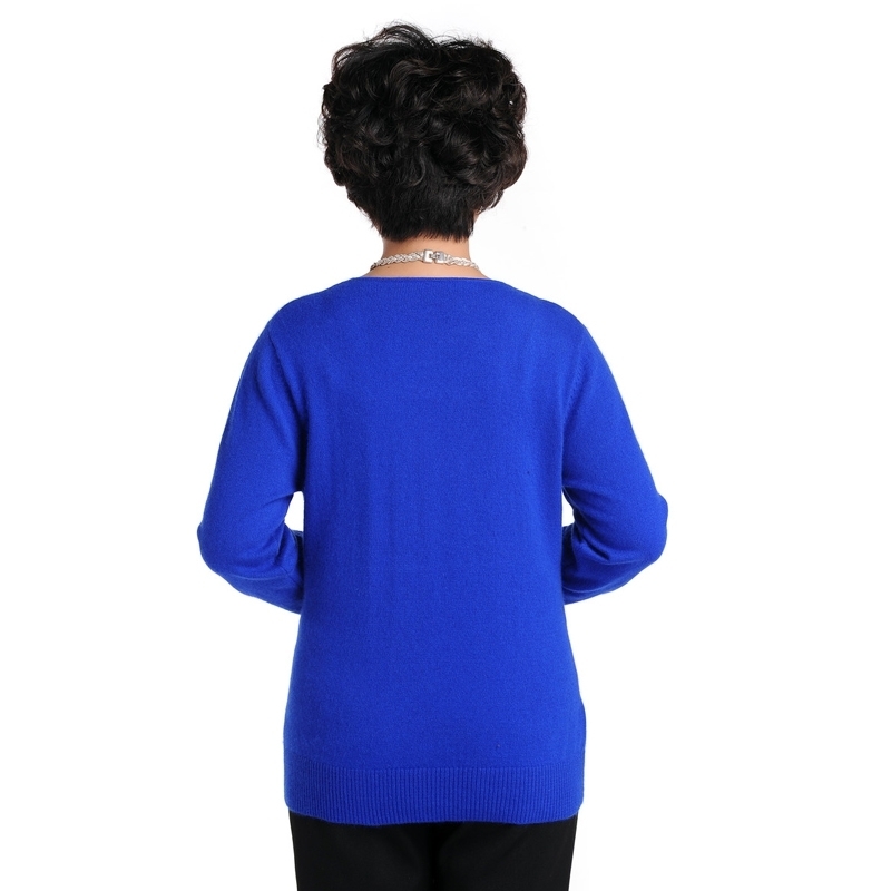 中老年女性秋装新款针织衫大码妈妈装人气羊绒衫秋冬毛衣加肥加大