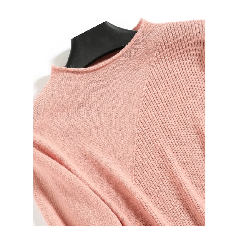 2018秋冬新款山羊绒衫女士半高领套头毛衣修身针织纯色打底衫