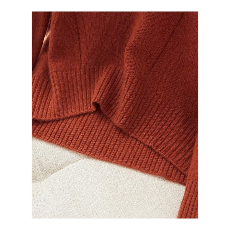 高领羊绒衫女套头修身短款2018秋冬新款针织打底衫纯色毛衣