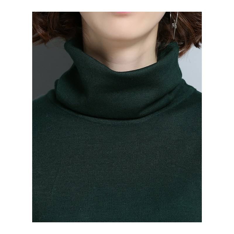 2017秋冬季新款羊绒衫女装堆堆领修身纯色韩版加厚套头针织衫