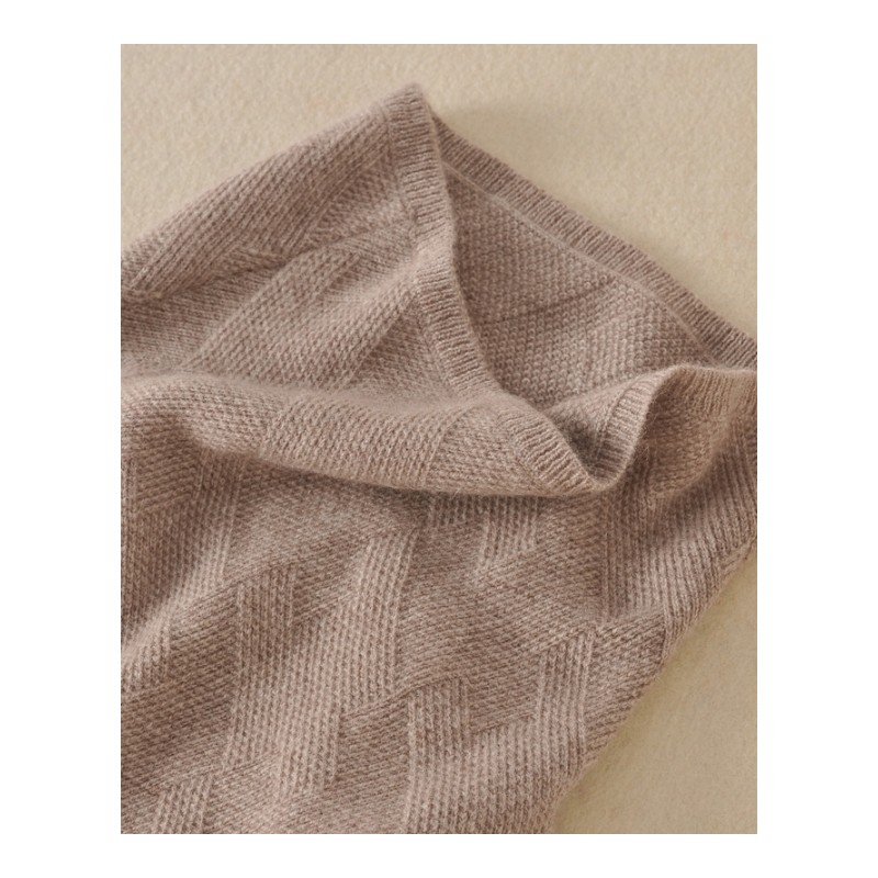秋冬女式山羊绒衫 纯色纯色平面堆堆领羊绒衫加厚针织毛衣百