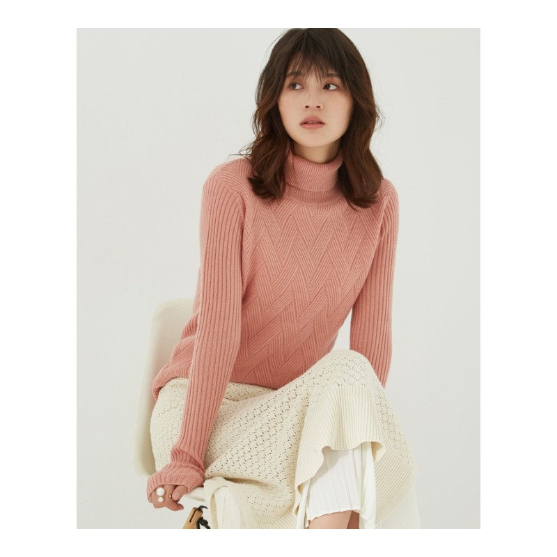 高领羊绒衫女2017新款高反领毛衣纯色套头女装韩版针织打底衫