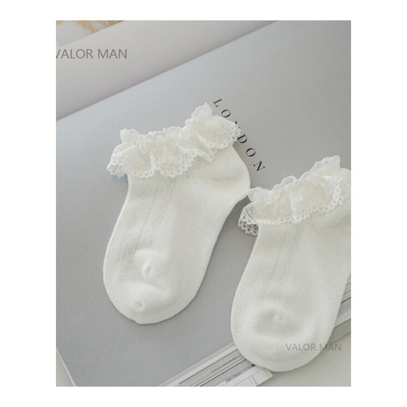 婴童装公主花边短袜6到12月婴儿袜子春秋1岁女宝宝鞋袜白色