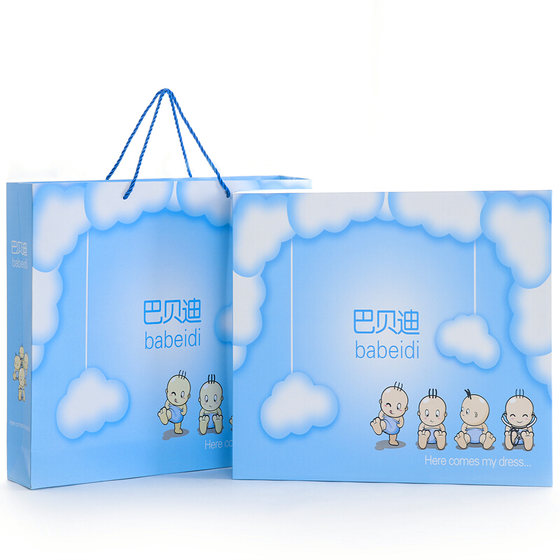 儿礼盒套装夏季纯棉用品刚出生宝宝男女03个月6送礼婴儿衣服A款浅蓝色(保暖)3套衣服+包被