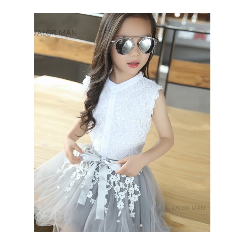 童装女童夏装套装裙子2018新款韩版儿童套裙夏季宝宝公主两件套网纱套装裙