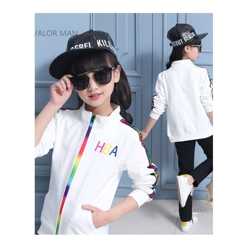童装女童春装套装2018新款韩版潮衣儿童两件套女孩中大童运动套装